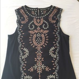Banana Republic Embroidered Sleeveless Top